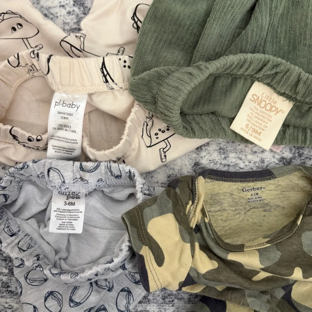 True Religion Carters Gerber Baby Boy 11pc Lot Bodysuits Romper Pants 0-18M